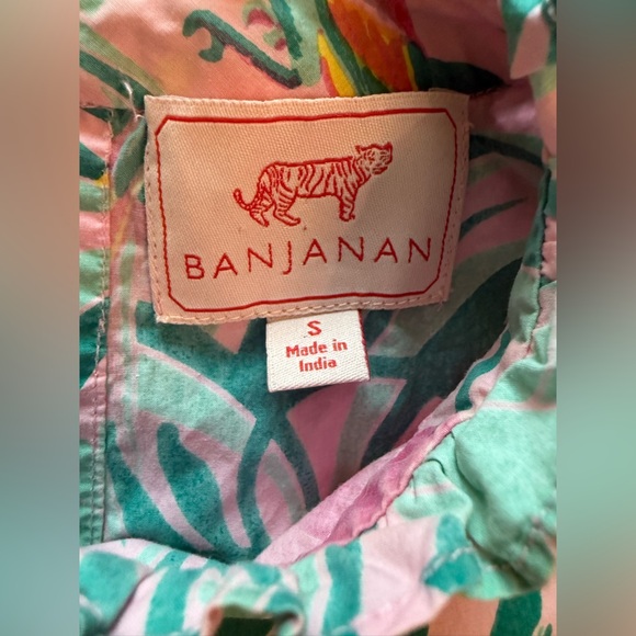 Banjanan Bulbul Tulip & Bird Print Mini Dress Size Small - Picture 13 of 13